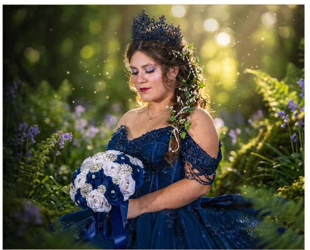 Sesión fotográfica de quinceañera